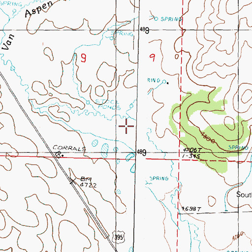 Topographic Map of Van Aspen Creek, OR
