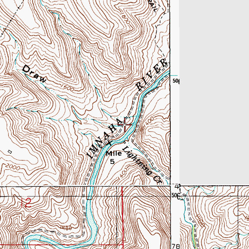 Topographic Map of Vance Draw, OR