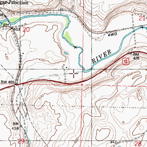 Topographic Map of Vansycle Canyon, WA