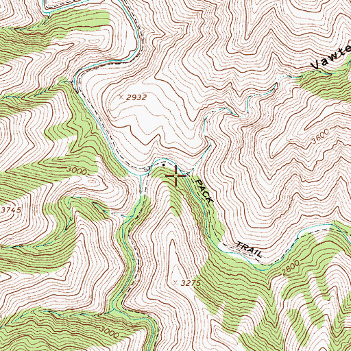 Topographic Map of Vawter Canyon, OR