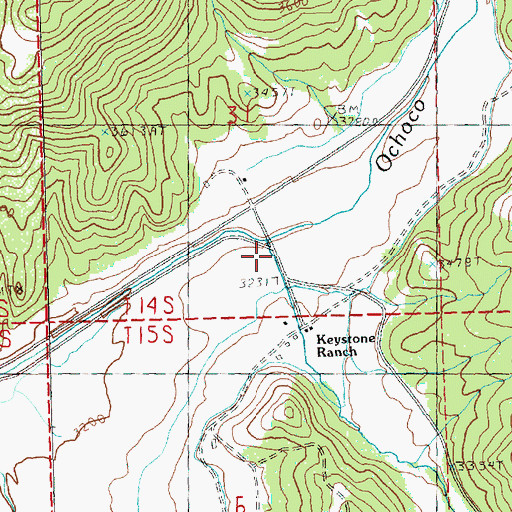 Topographic Map of Veazie Creek, OR