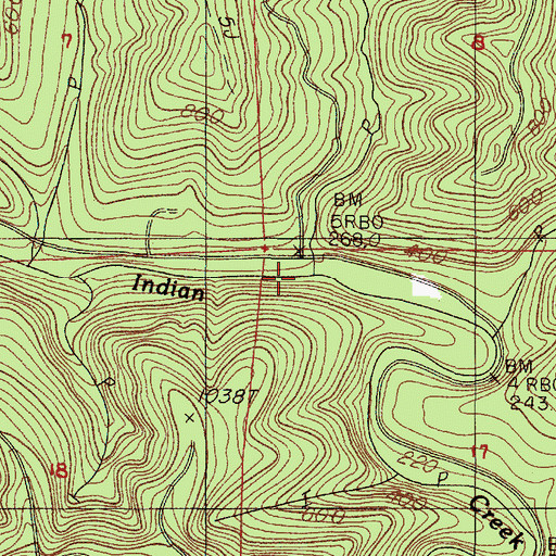 Topographic Map of Velvet Creek, OR