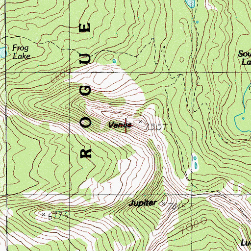 Topographic Map of Venus, OR