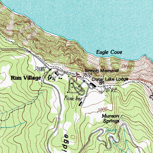 Topographic Map of Victor Rock, OR