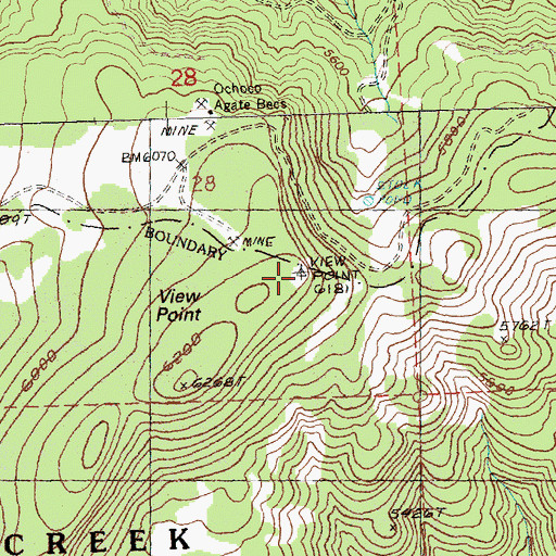 Topographic Map of View Point, OR