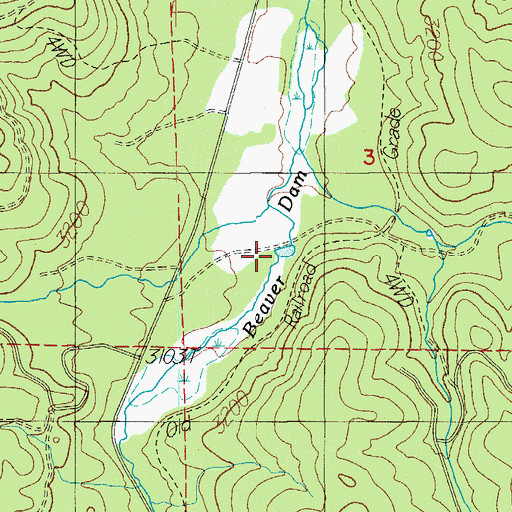Topographic Map of Vine Maple Creek, OR
