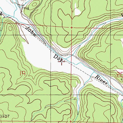Topographic Map of Vinegar Creek, OR