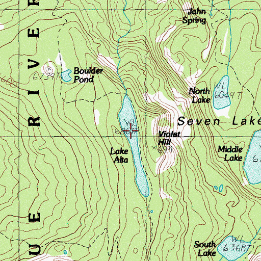 Topographic Map of Violet Hill, OR