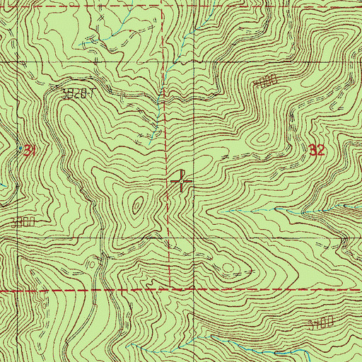 Topographic Map of Volcano Trail, OR