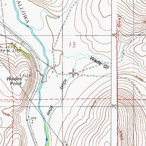 Topographic Map of Wade Ditch, OR