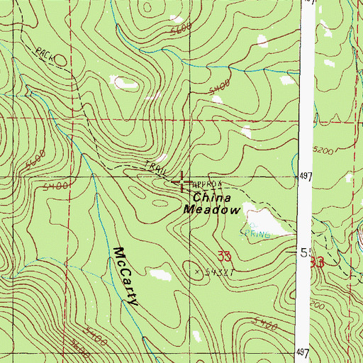 Topographic Map of Wagner Gulch Trail, OR