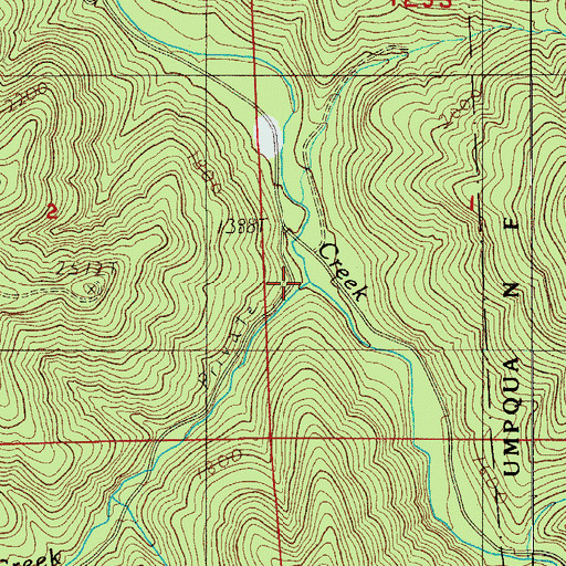 Topographic Map of Walker Creek, OR