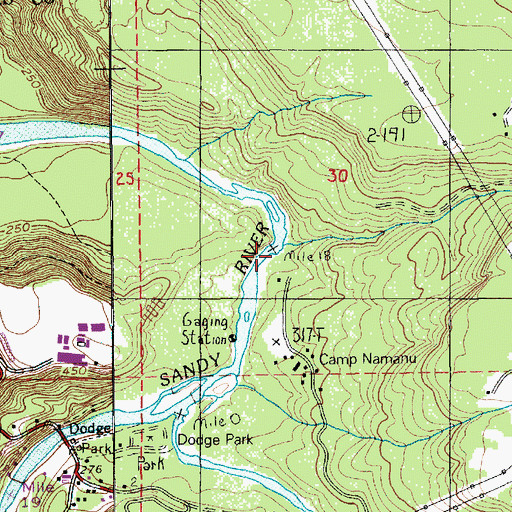 Topographic Map of Walker Creek, OR