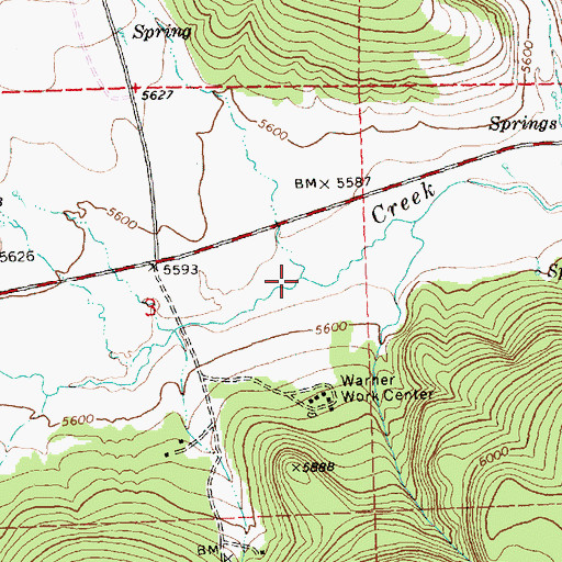 Topographic Map of Walker Creek, OR