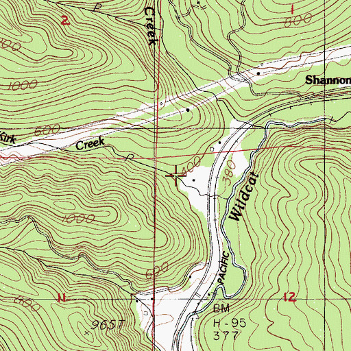 Topographic Map of Walker Creek, OR