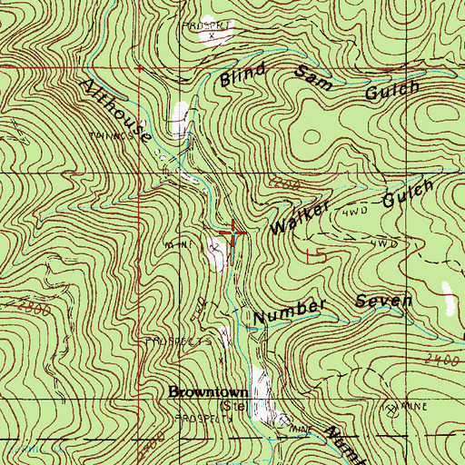 Topographic Map of Walker Gulch, OR