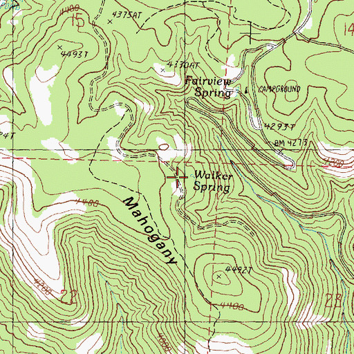 Topographic Map of Walker Spring, OR
