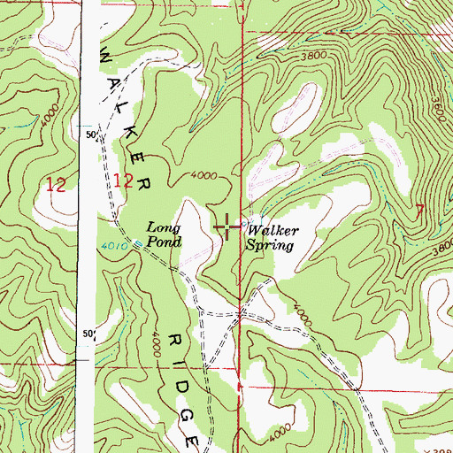 Topographic Map of Walker Spring, OR