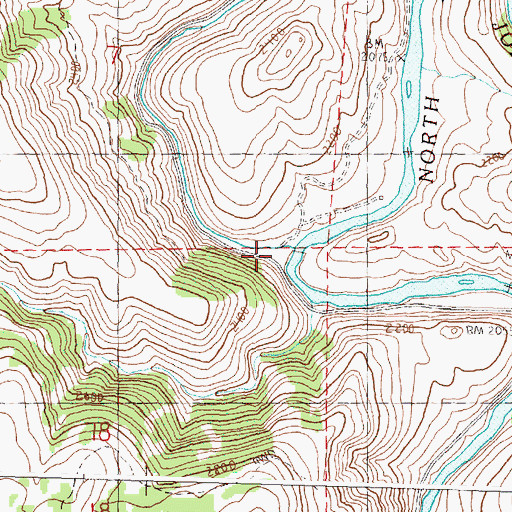 Topographic Map of Wall Creek, OR