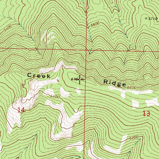 Topographic Map of Wall Creek Ridge, OR
