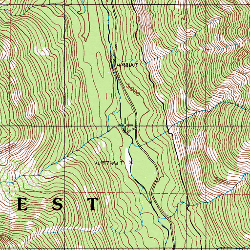 Topographic Map of Walla Walla Recreation Site, OR