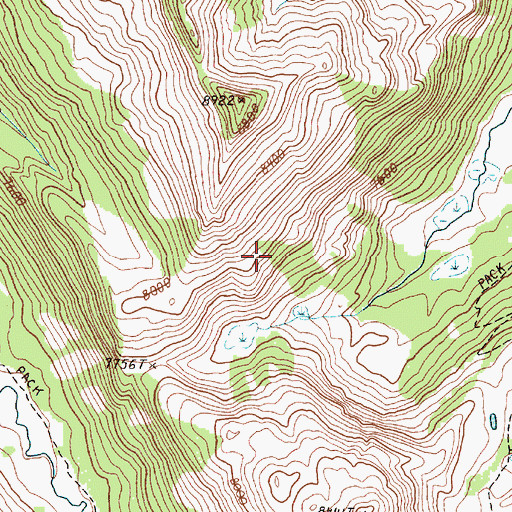 Topographic Map of Wallowa Mountains, OR