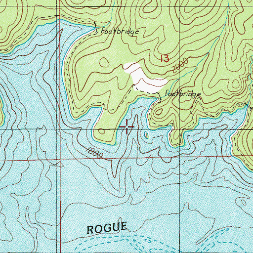 Topographic Map of Blue Gulch, OR