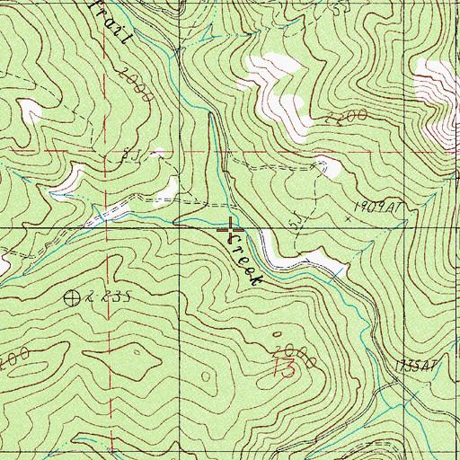 Topographic Map of Walpole Creek, OR