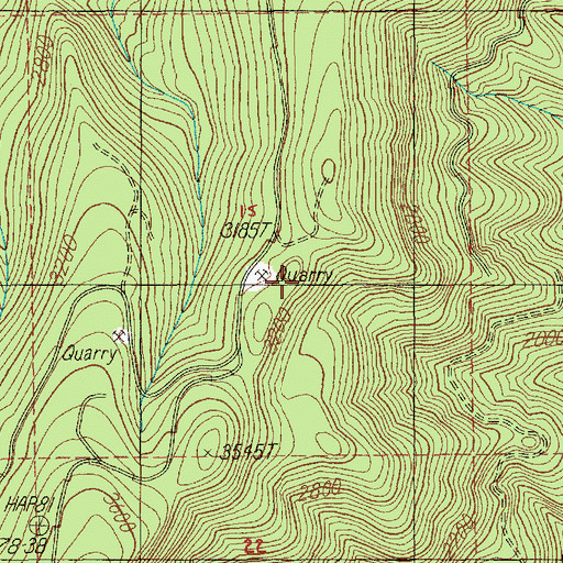 Topographic Map of Wanderers Peak Trail, OR