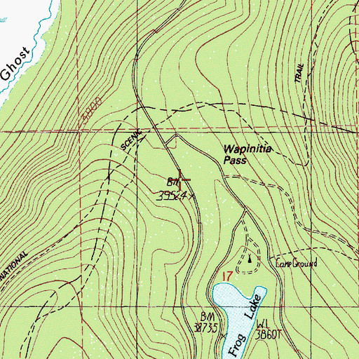Topographic Map of Wapinitia Pass, OR
