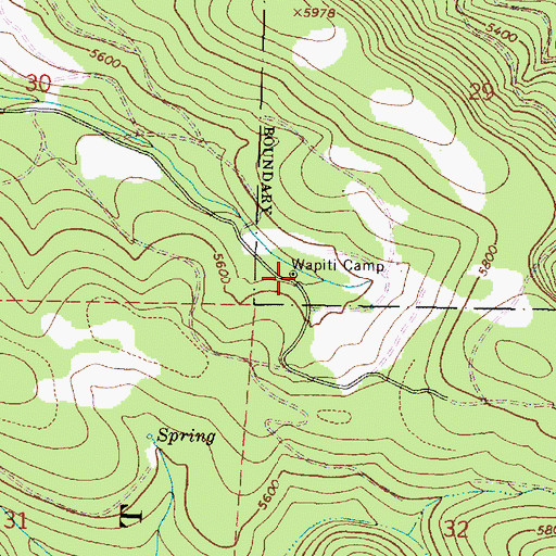 Topographic Map of Wapiti Camp, OR
