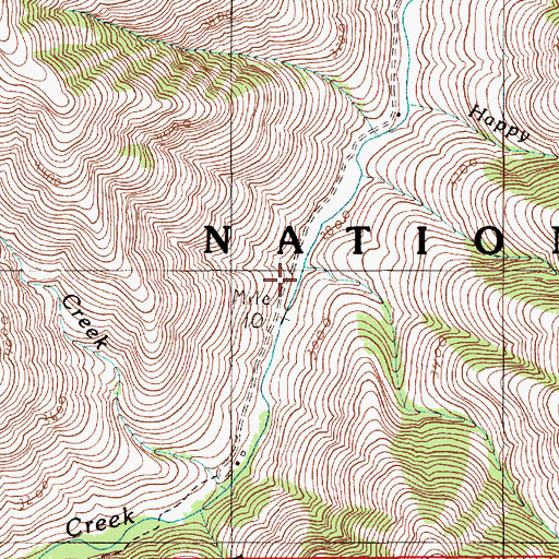 Topographic Map of Warden Creek, OR