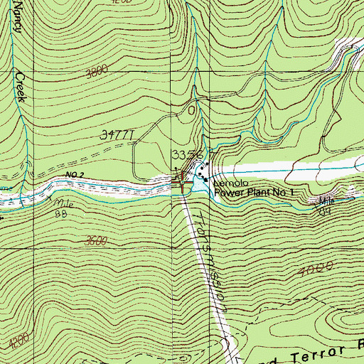 Topographic Map of Warm Spring Creek, OR