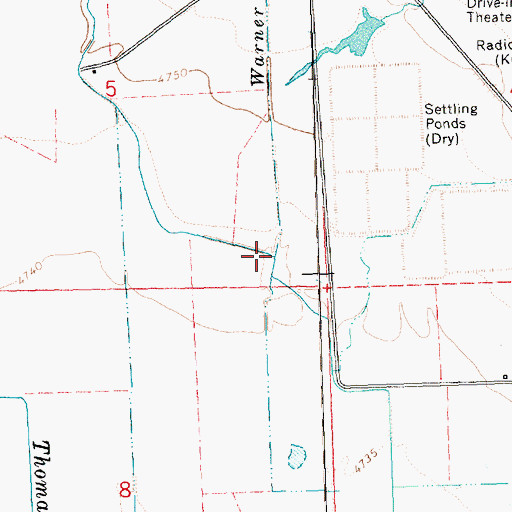 Topographic Map of Warner Creek, OR