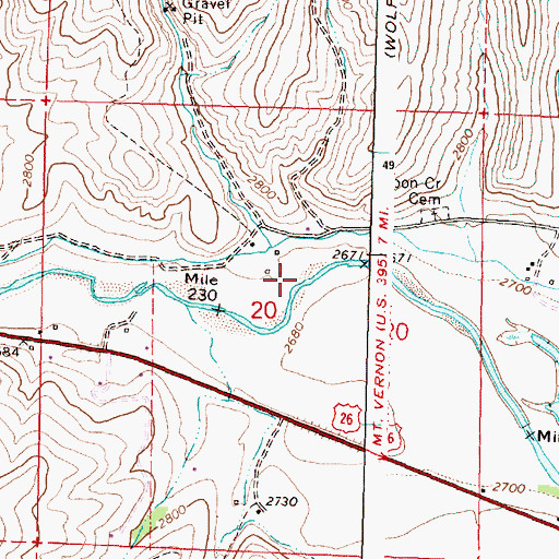 Topographic Map of Warrens Creek, OR