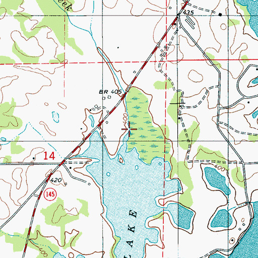 Topographic Map of Bulley Creek, AL