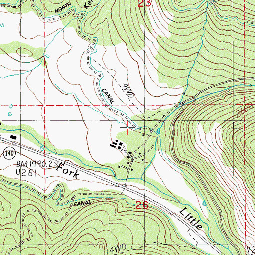 Topographic Map of Wasson Canyon, OR