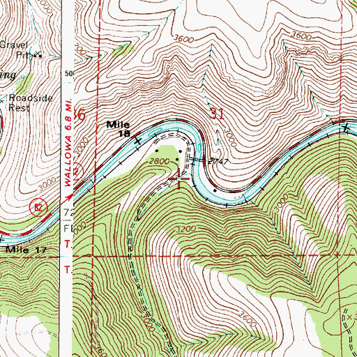 Topographic Map of Water Canyon, OR