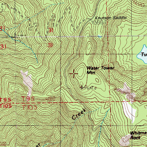 Topographic Map of Water Tower Mountain, OR