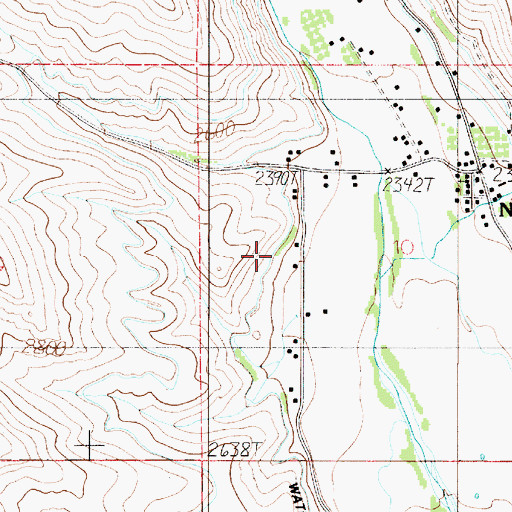 Topographic Map of Waterbury Ditch, OR