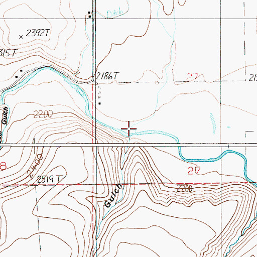 Topographic Map of Waterbury Gulch, OR