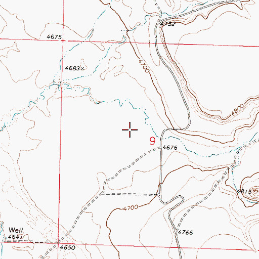 Topographic Map of Waterhole Canyon, OR