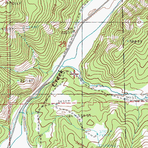 Topographic Map of Watkins Hollow, OR