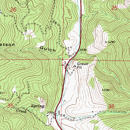 Topographic Map of Watson Gulch, OR