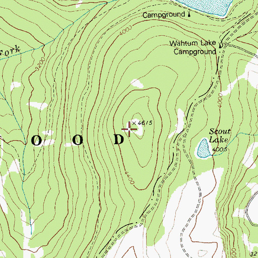 Topographic Map of Waucoma Ridge, OR