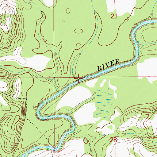 Topographic Map of Bullpen Creek, AL