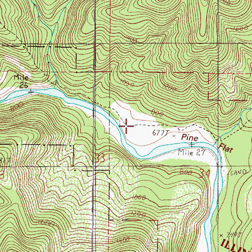 Topographic Map of Weaver Ranch (historical), OR