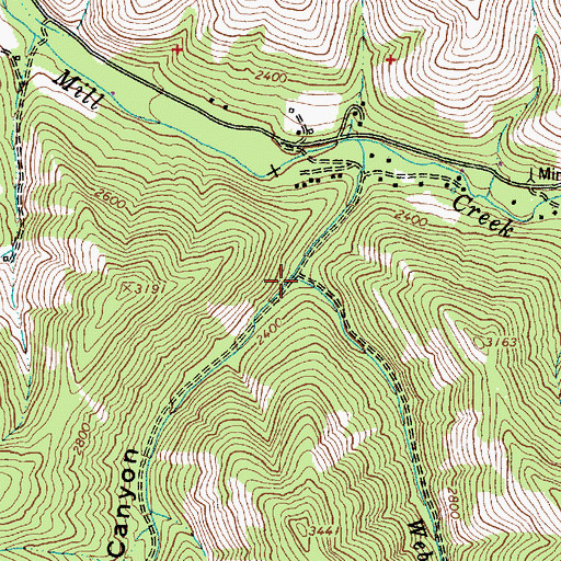 Topographic Map of Webb Creek, OR