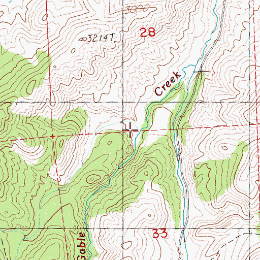 Topographic Map of Weddle Creek, OR