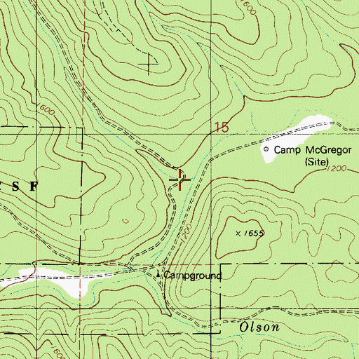 Topographic Map of Weed Creek, OR